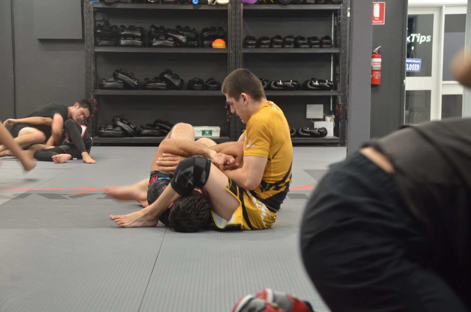 BJJ students live rolling at Australian Fight Academy in Liverpool NSW